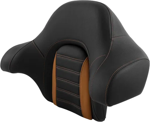 Vista 13 de Asiento de pasajero para Harley 2009-2023 Touring Road King Street Glide Road Glide Electra Glide Tri Glide Ultra Classic Negro/Negro