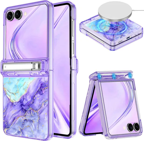 Vista 46 de Hekodonk Funda para Galaxy Z Flip 7, compatible con MagSafe, protector de pantalla integrado, protección de bisagra, magnética, delgada, a prueba