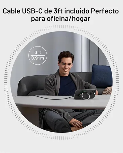Vista 4 de Cargador inalámbrico Samsung MagSafe de 15 W, almohadilla de carga rápida