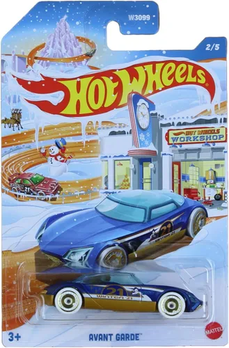 Vista 3 de Hot Wheels Paquete completo de 5 vehículos fundidos a presión para vacaciones de invierno 2021