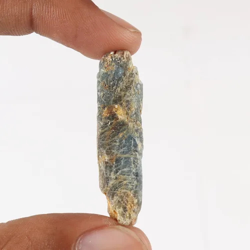 Vista 58 de GEMHUB Lápiz de cianita áspero pequeño con cristal curativo de cianita azul áspero suelto, tamaño pequeño, 9.7