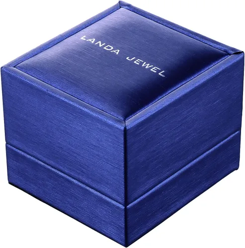 Vista 6 de Landa Jewel - Anillo de boda de plata de ley maciza para mujer , ajuste cómodo, pulido anillo simple