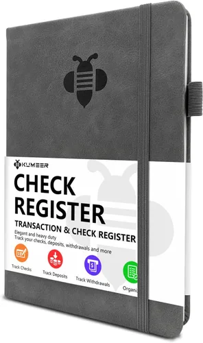 Vista 7 de Registro de Cheques – Registros de Cheques Elegantes para Chequera Personal con Registros de Cheques y Transacciones, Registro de Chequera de Tapa