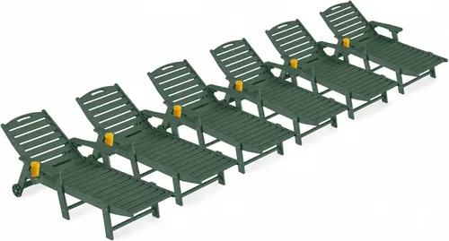 Vista 22 de Silla de salón al aire libre, silla de salón de patio de HDPE con Negro