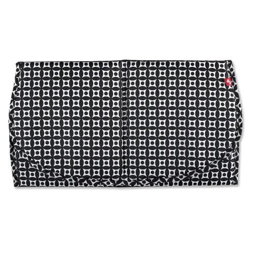 Vista 6 de Moderna mochila acolchada para pañales y bolsa de bebé con cordón de viaje multiusos - Juego de 3 piezas (negro)