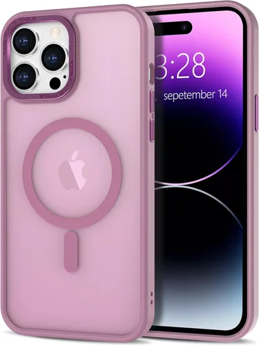 Vista 49 de Anuck - Funda magnética para iPhone 11 compatible con MagSafe, carcasa trasera mate translúcida dura, borde de TPU, delgada, resistente a impactos