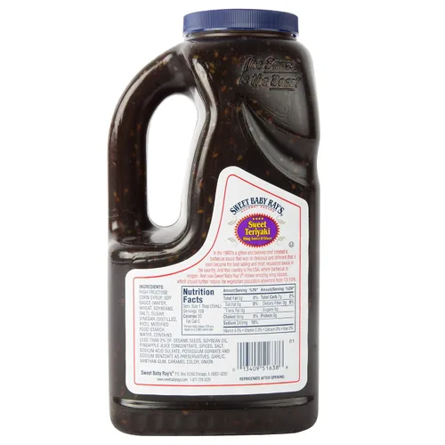 Vista 2 de Sweet Baby Ray's - Salsa y glaseado dulce de alas teriyaki de 0.5 galones, 4 por caja