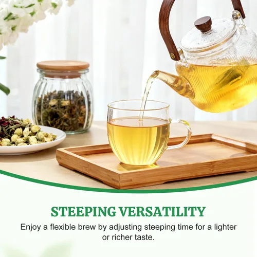 Vista 9 de Soeos Té verde orgánico, 6.3 oz (180 g), 100 bolsas de té, refrescante y fragante, de origen sostenible, ideal para té caliente o helado, frescura