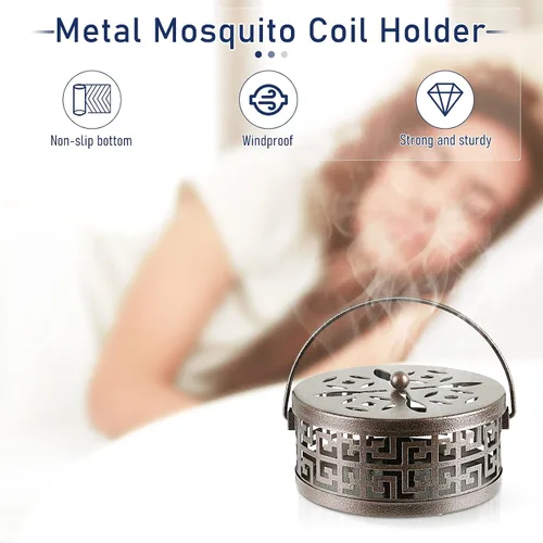 Vista 8 de Exquisito soporte de bobina de mosquito de metal para interiores