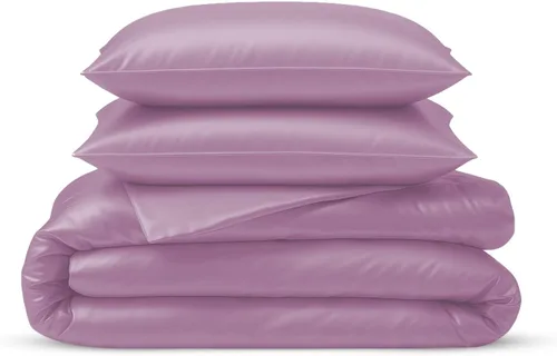 Vista 22 de Linenwalas Juego de Funda de Edredón Tamaño Twin - Viscosa Derivada de Bambú Suave, Transpirable, Ligero, Refrescante, Funda de Edredón con Cierre
