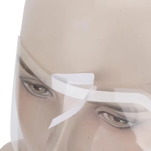 Vista 2 de Pilipane 50 viseras faciales desechables, viseras protectoras transparentes de ducha para procedimientos de pestañas y cejas