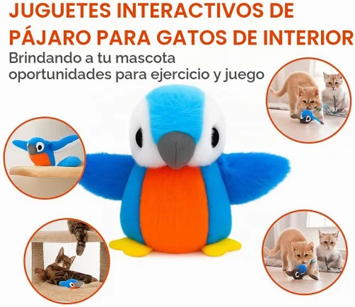 Vista 3 de Juguete interactivo de pingüino para gatos, juguete recargable con alas aleteadas con hierba gatera, alas de batir automáticas, divertido juguete