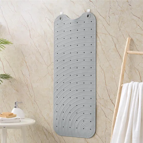 Vista 7 de Alfombra de Goma Extra Larga para Bañera, Alfombra Antideslizante para Ducha y Bañera, 39x16 Pulgadas, Alfombra de Piso para Bañera con Ventosas
