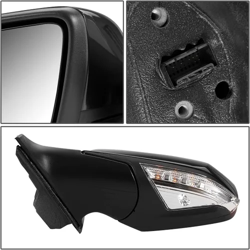 Vista 5 de DNA Motoring OEM-MR-GM1320424 Espejo de visión de la puerta del lado izquierdo del conductor con luz de charco de señal de giro compatible