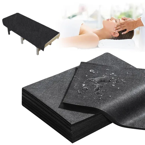 Vista 15 de 200 sábanas desechables, 31 x 71 pulgadas, impermeables, para mesa de masaje, tela no tejida, cubierta de cama para terapia de masaje, tatuajes