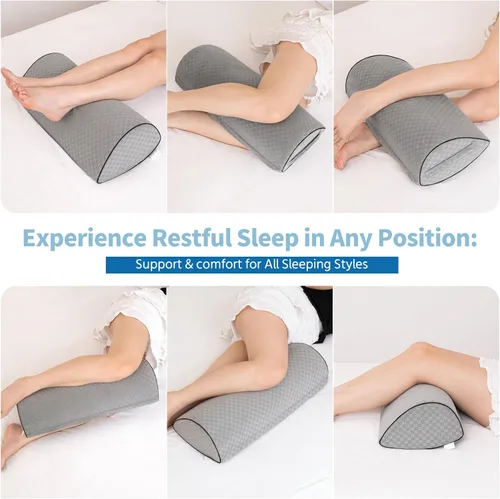 Vista 3 de Almohada de rodilla para dormir de espalda y almohada ergonómica de espuma viscoelástica para aliviar el dolor de cadera, almohada de piernas