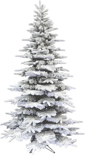 Vista 16 de Fraser Hill Farm Pine Valley - Árbol de Navidad con efecto nevado, 6.5 pies de alto, árbol de Navidad nevado con conexión fácil, luces inteligentes