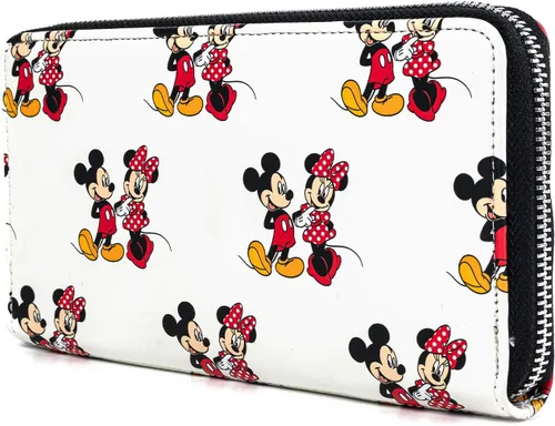 Vista 2 de Loungefly Disney Mickey and Minnie Mouse - Cartera con cremallera estampada Multi Classic