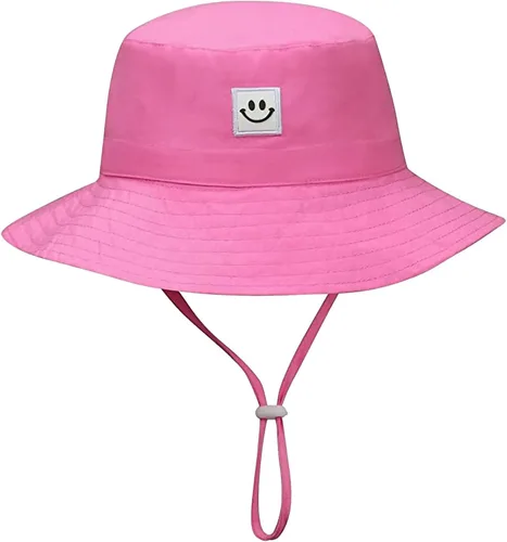 Vista 8 de 55cube Sombrero de sol para bebés y niños pequeños UPF 50+ con correa para 1 paquete de malva polvoriento