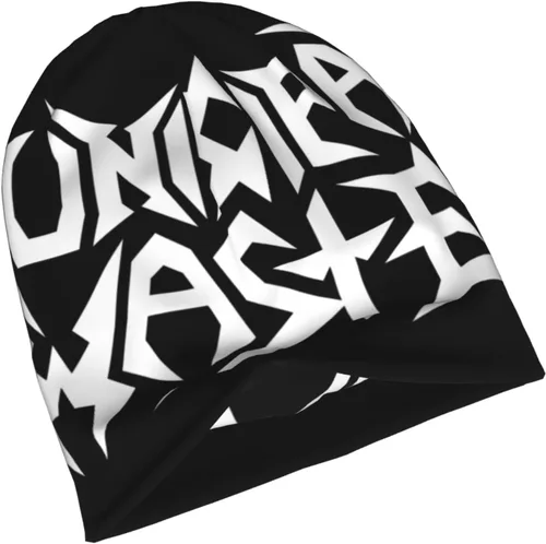 Vista 6 de Municipal Band Waste Soft Warm Hat Hombres Mujeres Skull Hat Knit Caps Negro, Negro