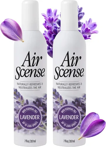 Vista 9 de Air Scense Ambientador desodorante en aerosol para baño y hogar, aceites esenciales, variedad natural (naranja, lavanda, lima y vainilla), 7 onzas
