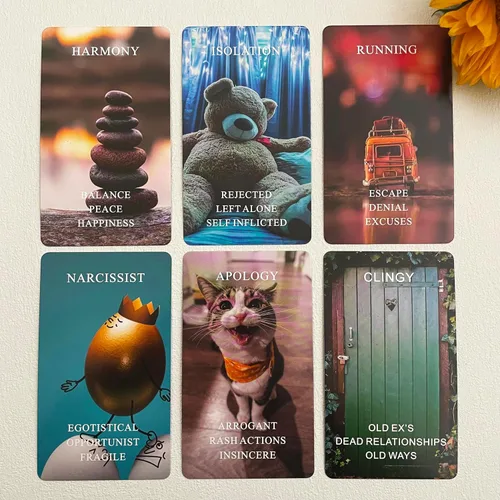 Vista 2 de Qué Es La Vibración Mazo de Cartas de Oráculo, Cartas de Oráculo para Principiantes, Mazo de Oráculo Utilizado para Carrera y Relaciones de Vida