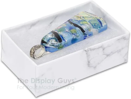 Vista 3 de TheDisplayGuys For Your Modern Living Caja de regalo de caja de joyería de papel de cartón relleno de algodón, Algodón