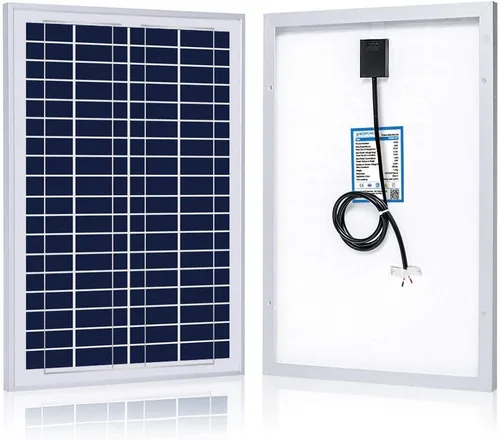 Vista 2 de ACOPOWER Panel de 25 vatios (kit de 10 A y 25 W) construye tu cargador solar en una parada Mono