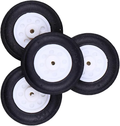 Vista 2 de 4pcs 38 mm 1.50" RC eléctrico Avión Plástico Hub PU Negro neumático rueda