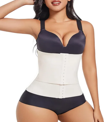 Vista 5 de VENDAU Entrenador de cintura para mujer, faja moldeadora de cintura para el vientre inferior, faja moldeadora de cintura, corsé de control
