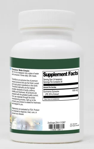 Vista 2 de Extra Strength Gymnema Sylvestre (PE 25% ácido gimnémico) Polvo (1 oz, ZIN: 512967) - Paquete de 3