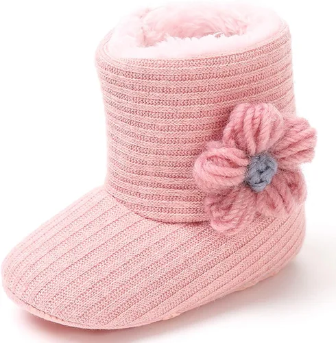 Vista 3 de LIVEBOX Prewalker Botas de invierno para bebés y niñas con suela antideslizante suave de alta calidad