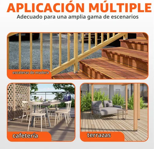 Vista 5 de lifgarfe 10 soportes de poste de anclaje de base de poste de hormigón de 4 x 4 para terraza, patio o pérgola