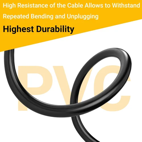 Vista 3 de CENSHI Paquete de 2 cables de extensión de alimentación CC de 18 AWG de 0.217 in x 0.098 in, cable conector macho a hembra para cámara de seguridad