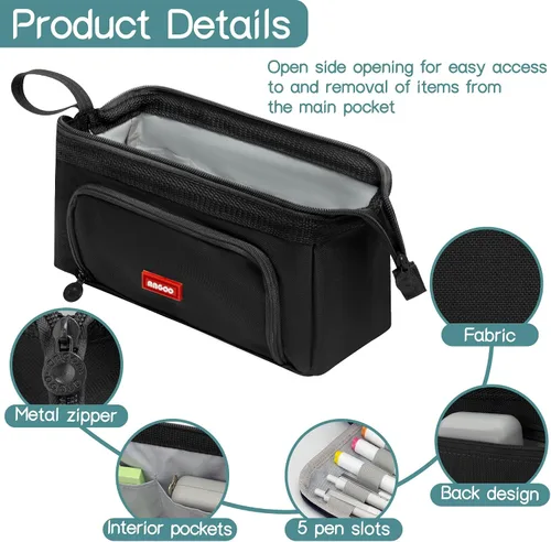 Vista 3 de Estuche Para Lápices de Gran Capacidad Estuche Grande Para Lápices Estética Especial Bolsa Escolar Para Bolígrafos Para Niñas Adolescentes