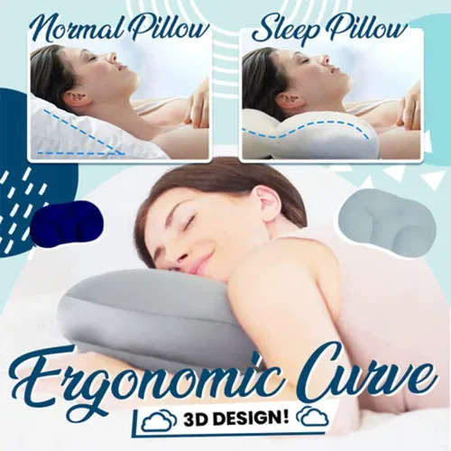 Vista 3 de Almohada firme almohadas para dormir en forma de nube que hacen que tu cuello sea saludable y transpirable almohada de espuma viscoelástica cervical