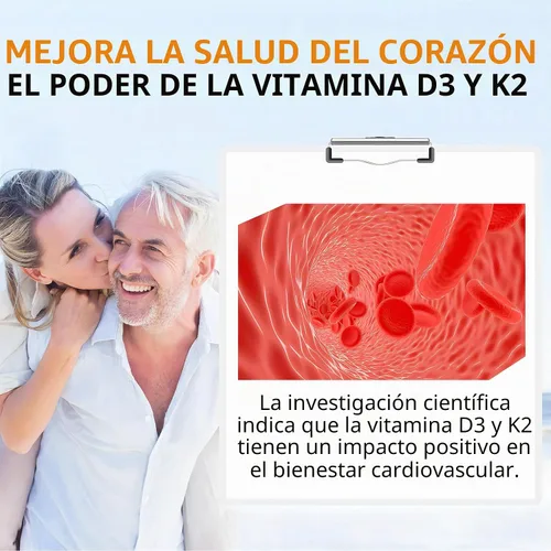 Vista 2 de flasture Suplemento de Vitamina D3 K2 en Cápsulas Blandas, 10000 UI de VIT D3 + 200 MCG de K2 (MK-7) Fórmula 2-en-1 para Reposición con Aceite