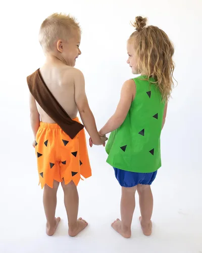 Vista 5 de Luke and Lulu Caveman Pebbles Bam Bam - Disfraz para niñas y niños pequeños