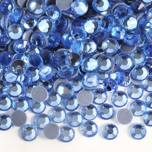 Vista 27 de 6000 diamantes de imitación termoadhesivos a granel, diamantes de imitación azules para ropa de manualidades, cristales termoadhesivos para Zafiro