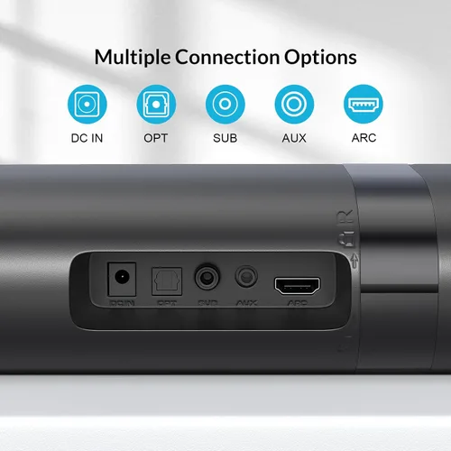 Vista 13 de 2.1 Sound Bar with Subwoofer, 110W Sound Bar for Smart TV with Adjustable Deep Bass & Volume Boost & 3 EQ Modes, Bluetooth/ARC/Opt/AUX, Soundbar for