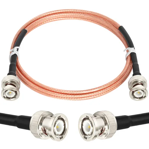 Vista 6 de XRDS -RF Cables BNC 1 pie 2 piezas, Cable BNC macho de 50 ohmios RG316 para antenas de escáneres de antena, radios ham portátiles, etc.