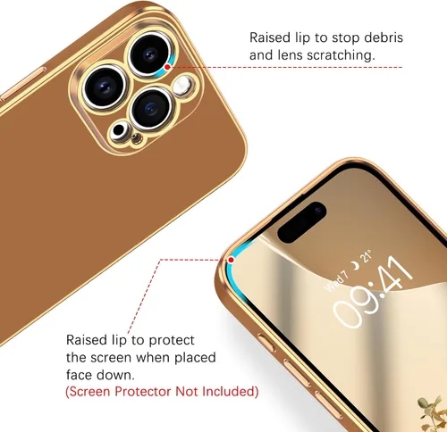 Vista 8 de GUAGUA Funda para iPhone 14 Pro, iPhone 14 Pro con correa para la muñeca, TPU galvanizado suave y delgado con pulsera ajustable, funda protectora a