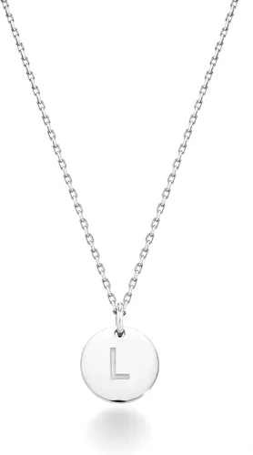 Vista 55 de Miabella Italian 925 Sterling Silver Initial Necklace Women Letter Pendant Plata esterlina
