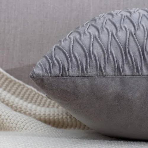 Vista 3 de MADIZZ Juego de 2 fundas de almohada decorativas de terciopelo súper suave con textura, estilo de lujo, funda de almohada para sofá y dormitorio