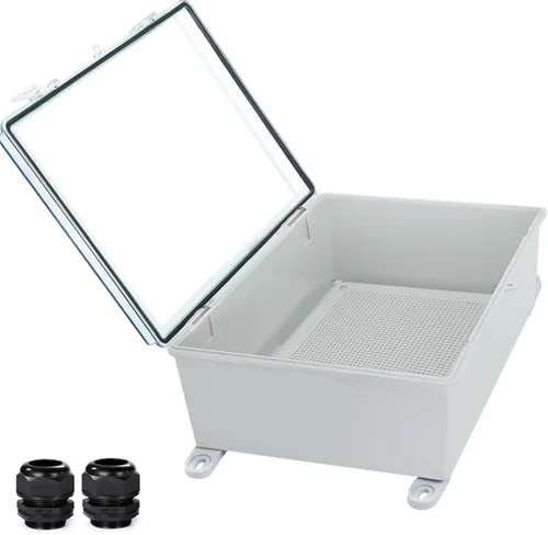 Vista 23 de Caja Eléctrica Impermeable a Prueba de Polvo Caja de Conexiones Resistente a la Intemperie IP67 Carcasa de Plástico ABS Caja de Proyecto