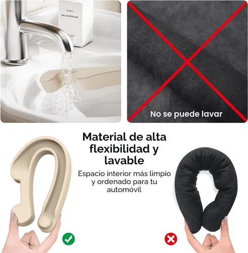 Vista 8 de Givifive Juego de 2 rellenos de espacio para asiento de automóvil, espuma suave, multifuncional, con organizador y función de gancho, tapón