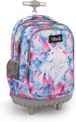 Vista 26 de Tilami Mochila con ruedas para niños y niñas, astronauta