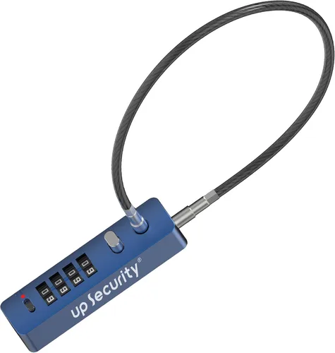 Vista 10 de Candado de cable de combinación de 4 dígitos para casco de bicicleta, scooter, motocicleta, antirrobo, cadena de cable de 11.8 pulgadas, bloqueo