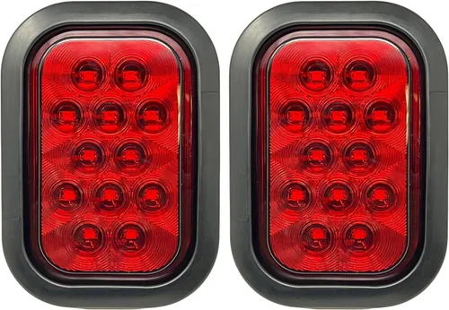 Vista 13 de All Star Truck Parts 5x3 2x Luz de señal intermitente de ámbar rectangular de 15 LED, luz de giro, luz de parqueo, luz de remolque, luz para 2
