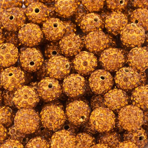 Vista 14 de Beadthoven - 100 cuentas de diamantes de imitación de arcilla de 0.394 pulgadas para la fabricación de joyas, cuentas de bola de disco de cristal
